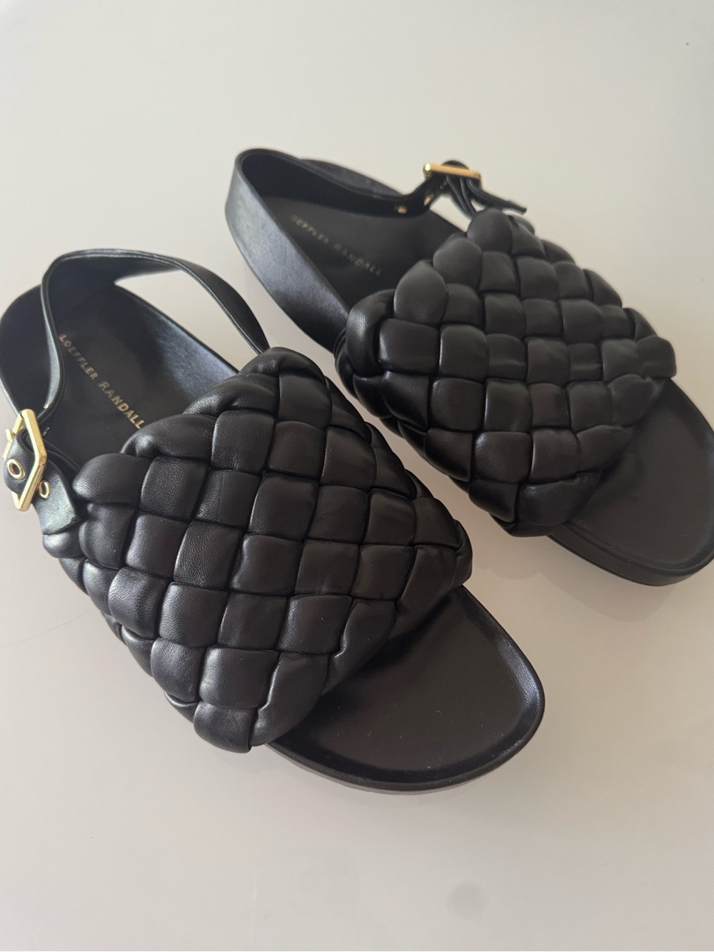 Loeffler Randall Benton Woven Slingback Sandal Black Size 12 - Picture 5 of 13